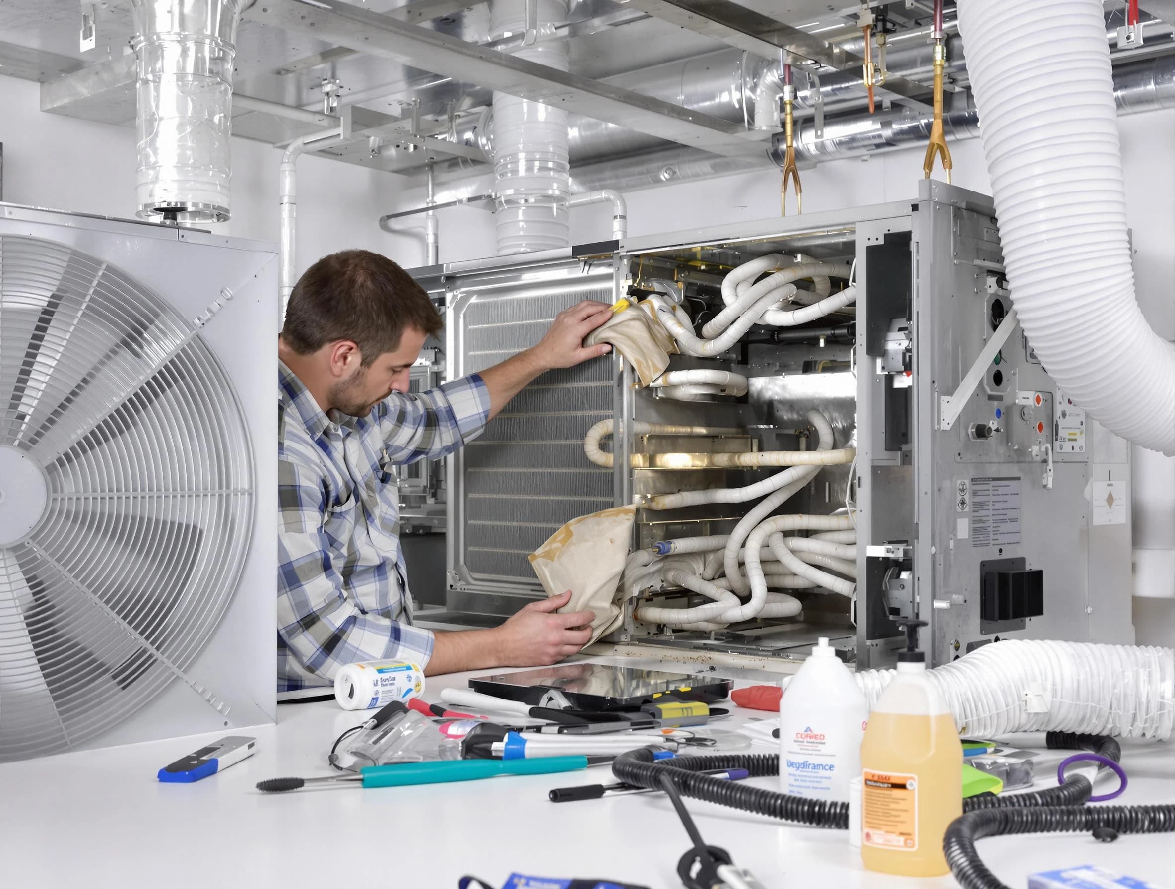 Belen Air Duct Cleaning specialist performing precision AC coil cleaning in Belen