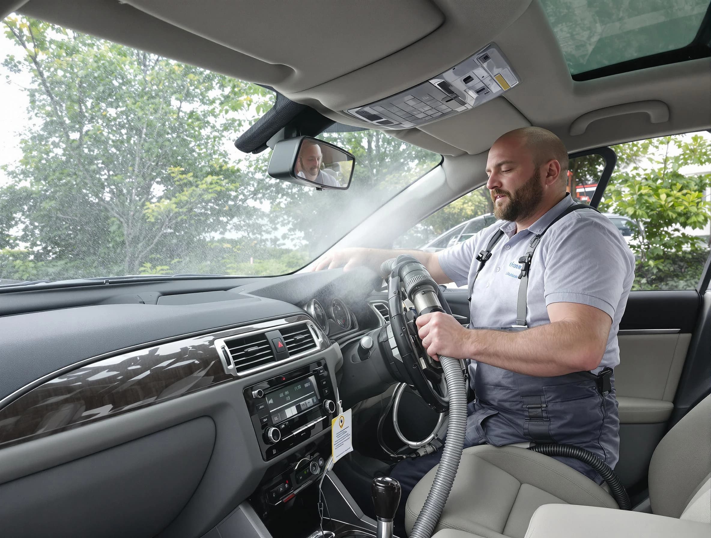 Belen Air Duct Cleaning specialist performing professional car duct cleaning in Belen