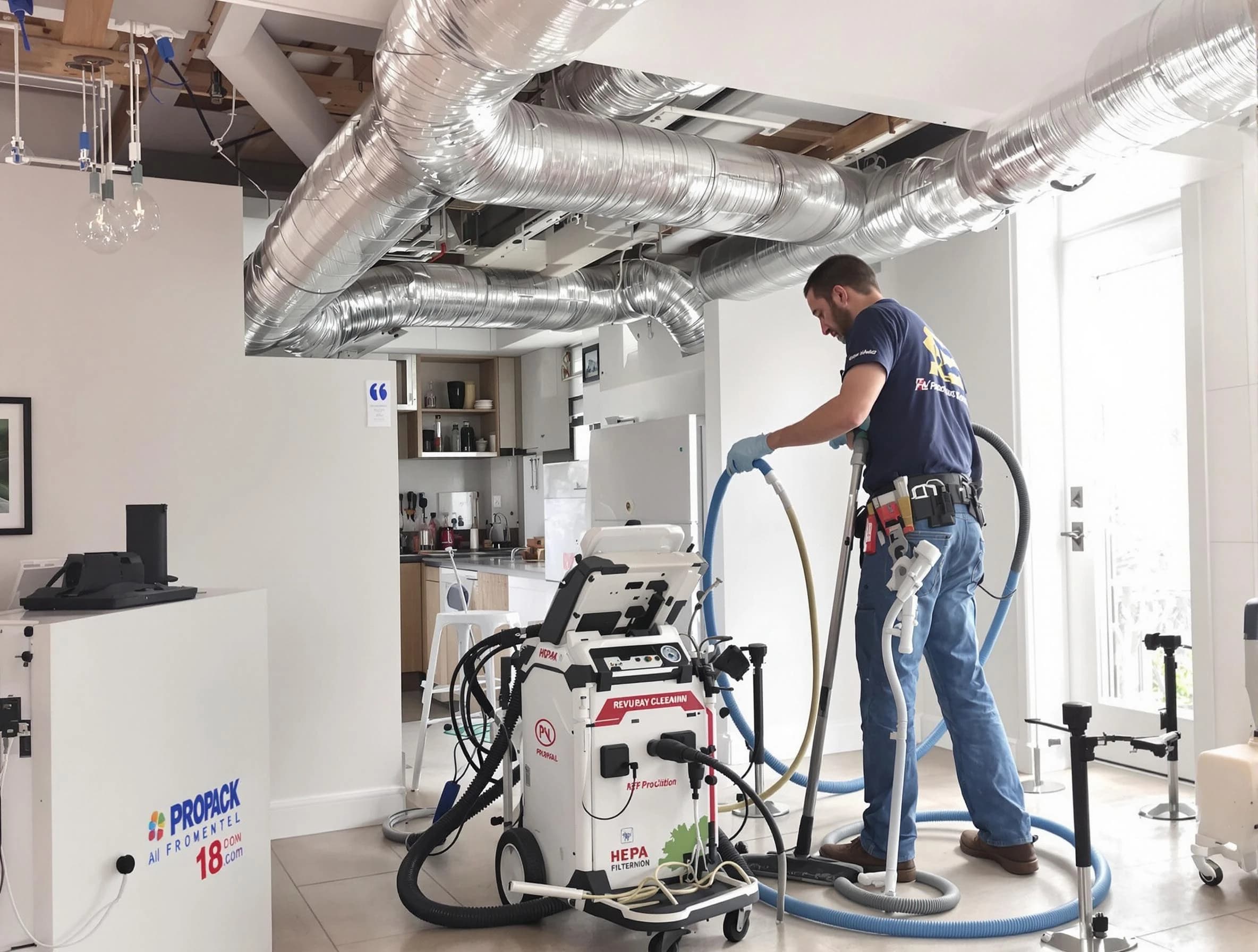 Belen Air Duct Cleaning technician performing advanced pure duct cleaning with specialized equipment in Belen
