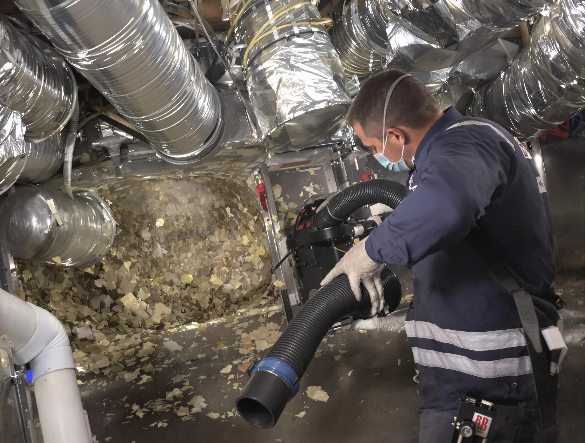 Belen Air Duct Cleaning specialist operating negative pressure cleaning equipment for thorough duct maintenance in Belen